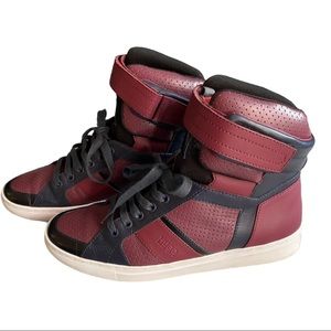 Hugo Boss Maroon & Blue Sneakers- HUGO